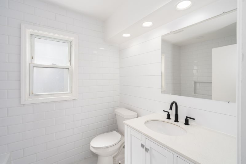 Contemporary Bathroom with Recessed Storage